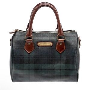 EUC Polo Ralph Lauren Tartan Plaid Boston Bag